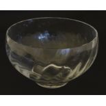 A glass bowl, approx. 8 1/4" diameter x 5 1/2" high Please Note - we do not make reference to the