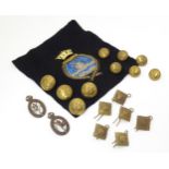 Militaria: an assortment of early to mid 20thC regimental insignia, including Royal Corps of Signals
