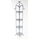 Wrought metal 4 tier pot / plant stand approx 63 1/2" high Please Note - we do not make reference to