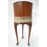 A 19thC coopered oak jardiniere stand Please Note - we do not make reference to the condition of