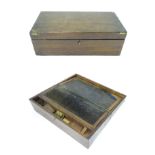 Large 19thC brass bound writing slope Please Note - we do not make reference to the condition of