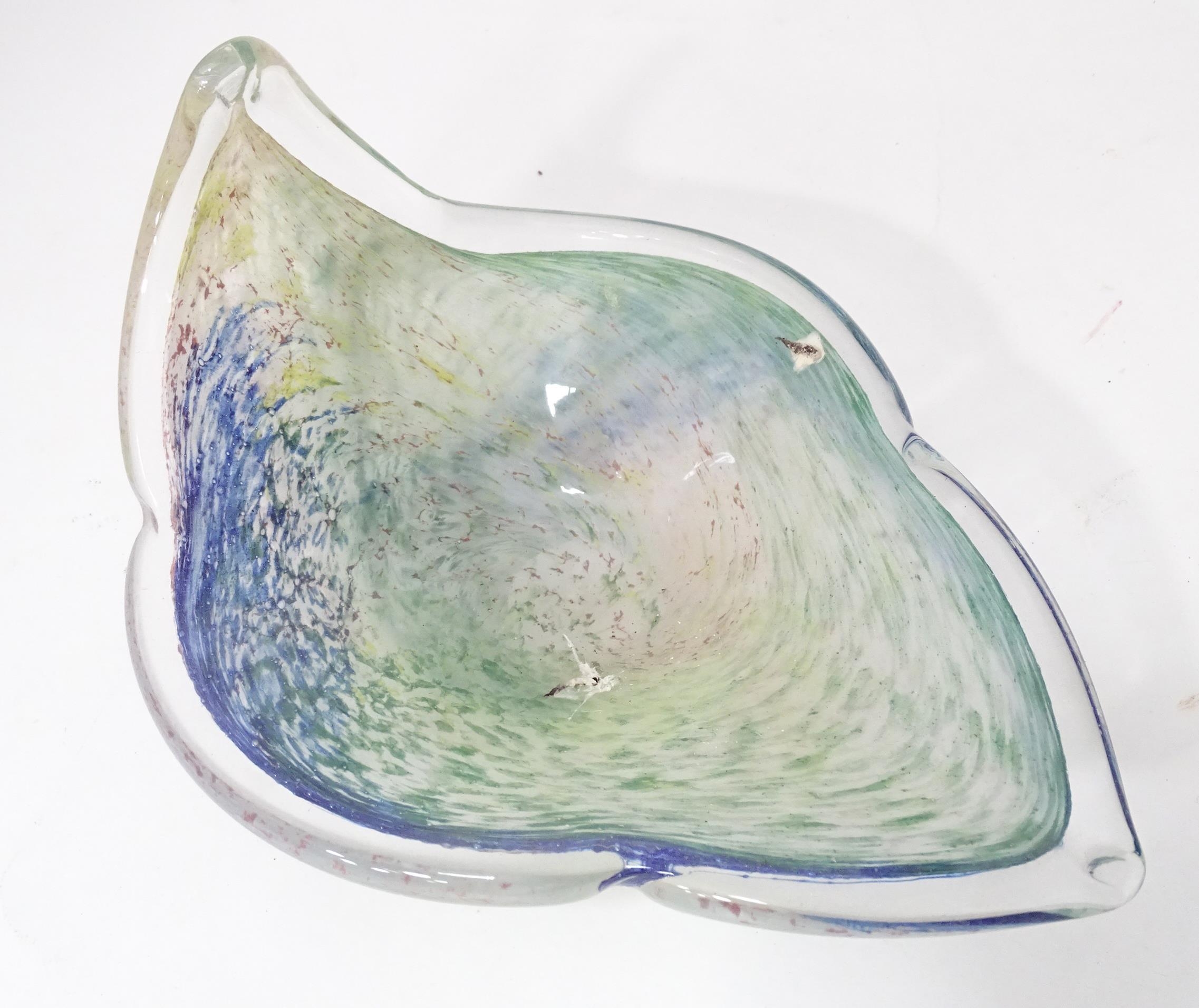 Two items of studio art glass. Each approx. 9" long (2) Please Note - we do not make reference to - Image 3 of 9