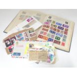 Strand stamp album and some loose stamps Please Note - we do not make reference to the condition