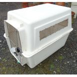 A Mid West dog transportation crate. Approx. 29" wide x 28" high x 45" deep Please Note - we do