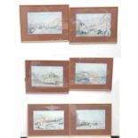 Six colour prints depicting various views of 19thC Hong Kong to include, View of Victoria looking