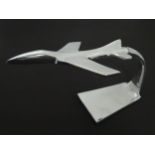 A vintage retro cast metal model of a jet plane / aeroplane. Approx. 13" long Please Note - we do