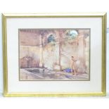 A colour print by William Russel Flint depicting In Classic Provence. Approx. 9 3/4" x 13 1/4"