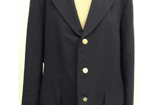 A navy blue bespoke suit with tapered trousers and metal button detail by 'Sam's Tailor' based in - Image 15 of 17