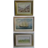 Three assorted prints comprising Loch Lomond after Sidney R. Percy; The William Lawrence ship, and a