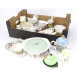 A quantity of assorted ceramics to include a retro Egersund Norway serving dish and cover, a