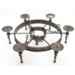 Pendant candelabra / chandelier. Approx 28" diameter Please Note - we do not make reference to the