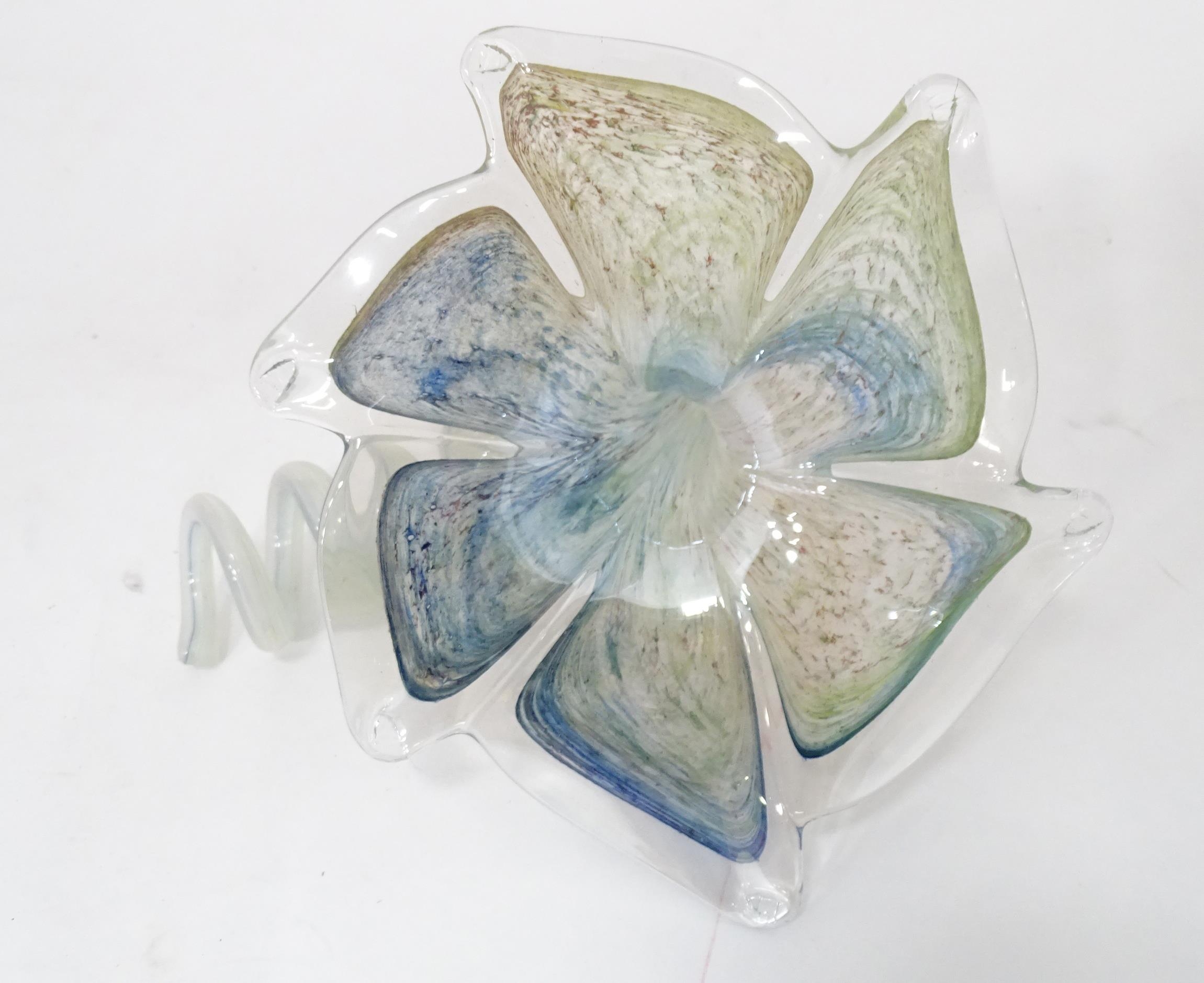 Two items of studio art glass. Each approx. 9" long (2) Please Note - we do not make reference to - Image 4 of 9