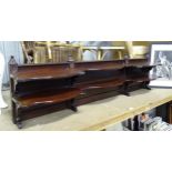 A Victorian mahogany two tier hanging shelf Please Note - we do not make reference to the