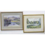 Two watercolours comprising a view of Blea Tarn, Lake District, signed T. M. Duke lower right, and