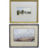 Two watercolours, comprising an Australian coastal scene, by C. M. Foott, ascribed verso with