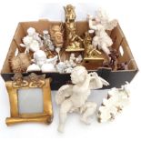 A large quantity of assorted items with angel decoration, to include ceramic examples, cast
