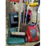 A Mountfield electric lawnmower, together with a Qualcast electric scarifier and assorted garden