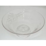 A cut glass pedestal bowl / horse racing trophy for Julio Mariner Stakes Doncaster 1984 Winning