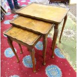Nest of three occasional tables . Largest approx. 20 1/2" wide Please Note - we do not make