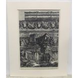 A monochrome engraving after Giovanni Battista Piranesi, depicting various ornaments of the Temple