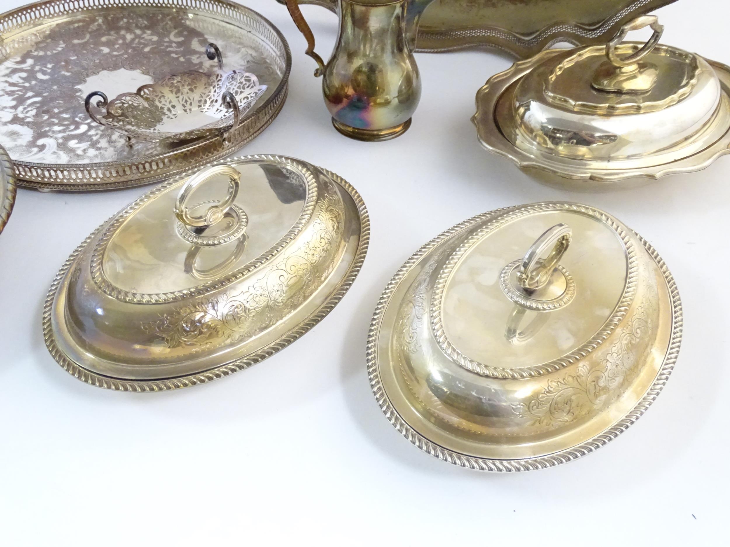 A quantity of assorted silver plated wares to include serving dishes some by Barker Ellis, - Image 10 of 11