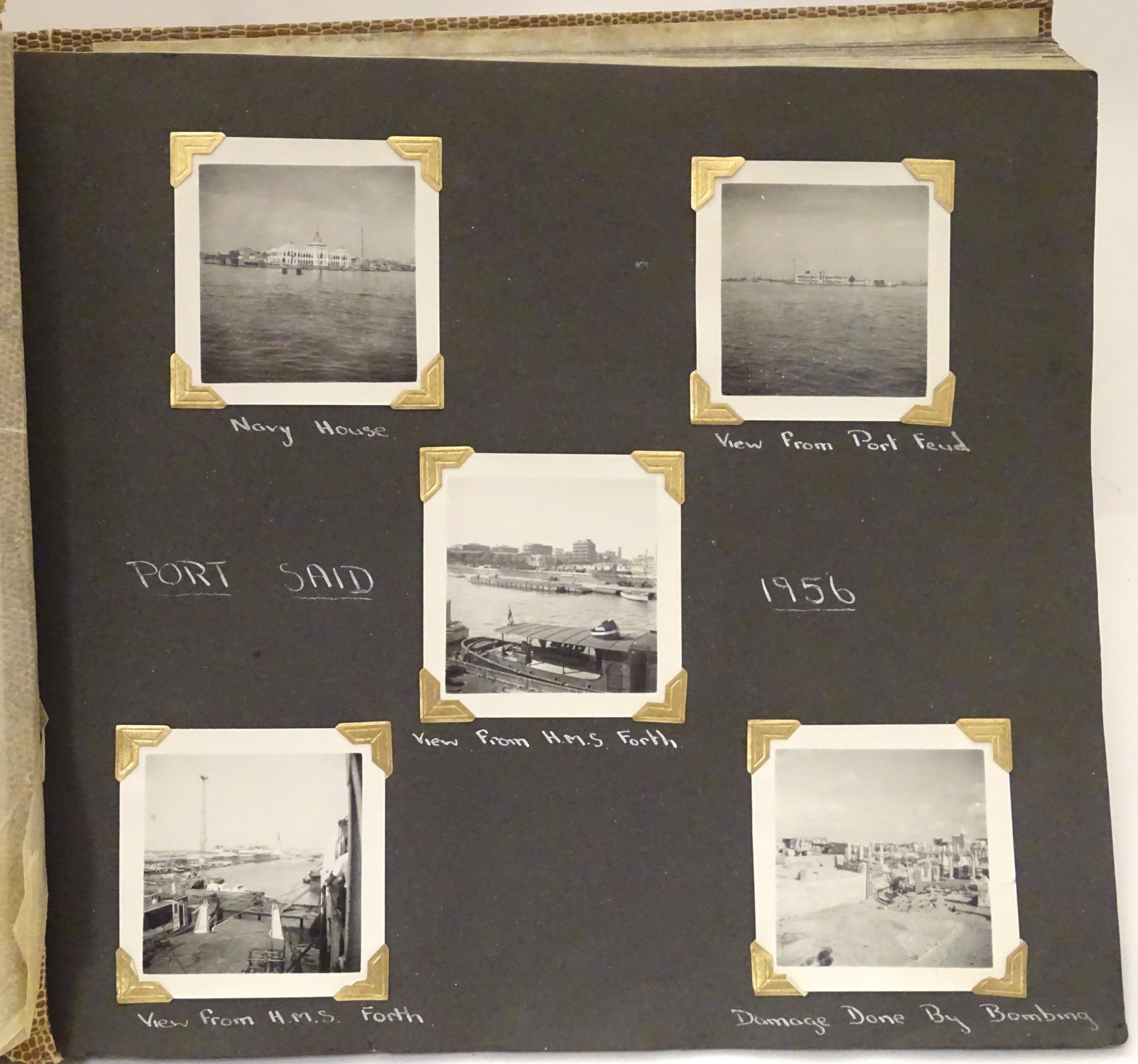 Militaria, post-war 1950's photograph album, M(E) P. G. Ratty RN : the photograph album of a - Image 8 of 24