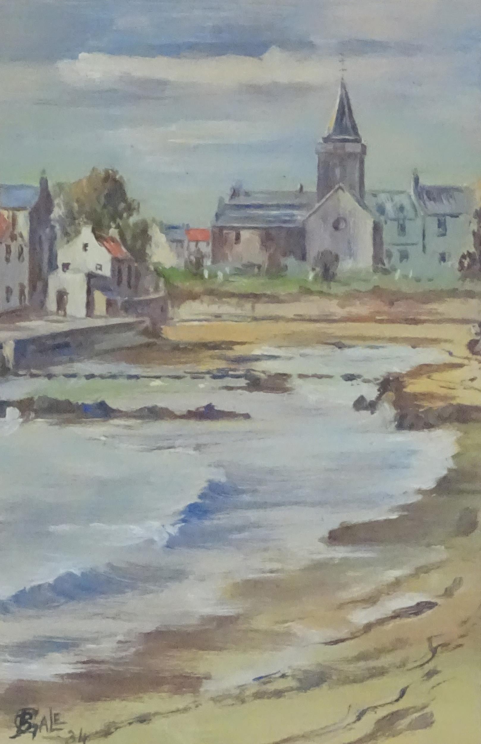 B. Gale, 20th century, Oil on card, Two Scottish views comprising Kilkenny, Fife, and Anstruther, - Image 3 of 6