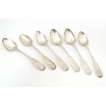 Assorted Scottish silver Fiddle Pattern teaspoons, to include four hallmarked Edinburgh 1816,