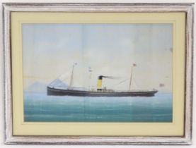 20th century, Neapolitan School, Watercolour and gouache, S. S. David Mainland, A study of the cargo