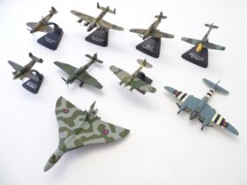 Toys: A quantity of 20thC Atlas Editions scale model aeroplanes to include Junkers Ju 87B Stuka,