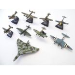 Toys: A quantity of 20thC Atlas Editions scale model aeroplanes to include Junkers Ju 87B Stuka,