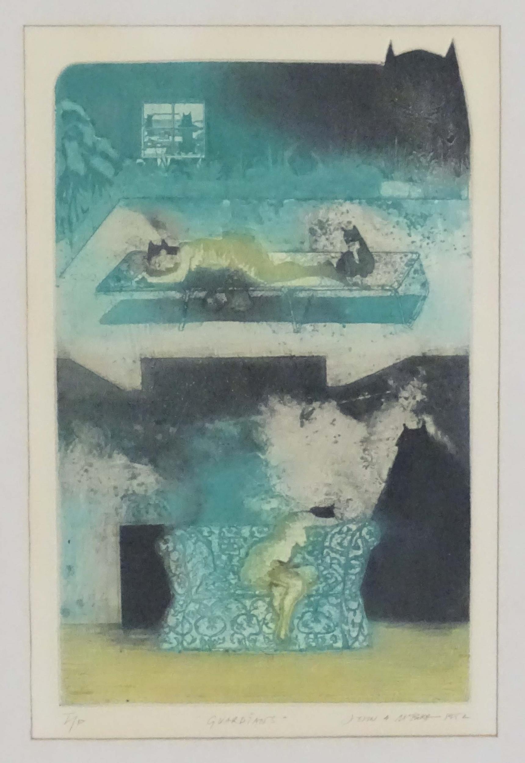 John A. McPake (b. 1943), Etching with aquatint, Guardians. Signed, titled and dated 1982 in - Image 3 of 5