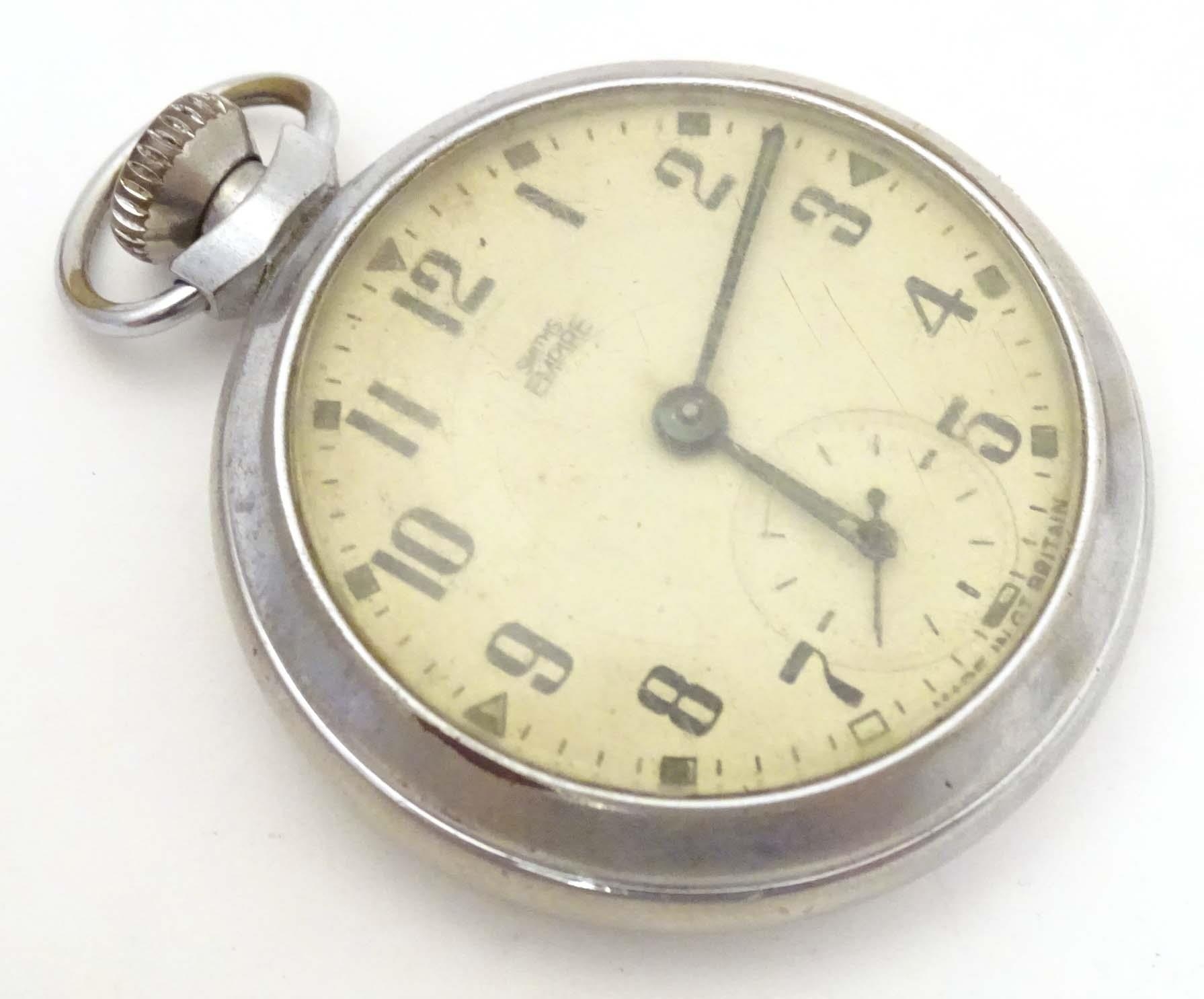 A Victorian silver pocket watch hallmarked Chester 1871, the enamel dial with inset seconds dial and - Image 2 of 18