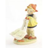 A Beswick Hummel / Goebel figure modelled as a young girl with two geese, Good Girl, model no.