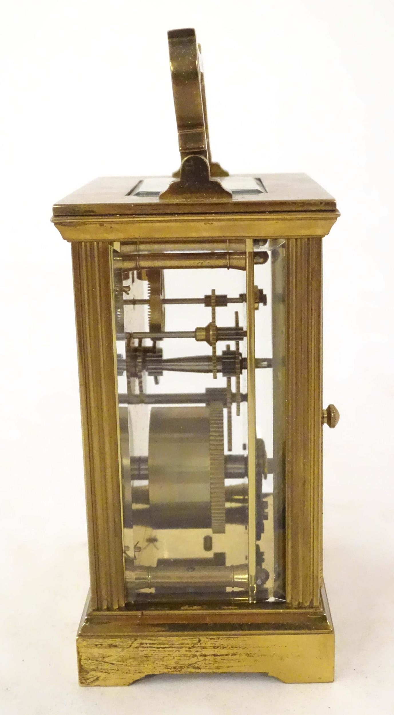 A carriage clock, the dial signed Mappin & Webb London'. 6" high overall Please Note - we do not - Image 8 of 8