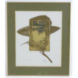 John William Mills (b. 1933), Artist's Proof, Self Portrait. Signed and titled in pencil under.