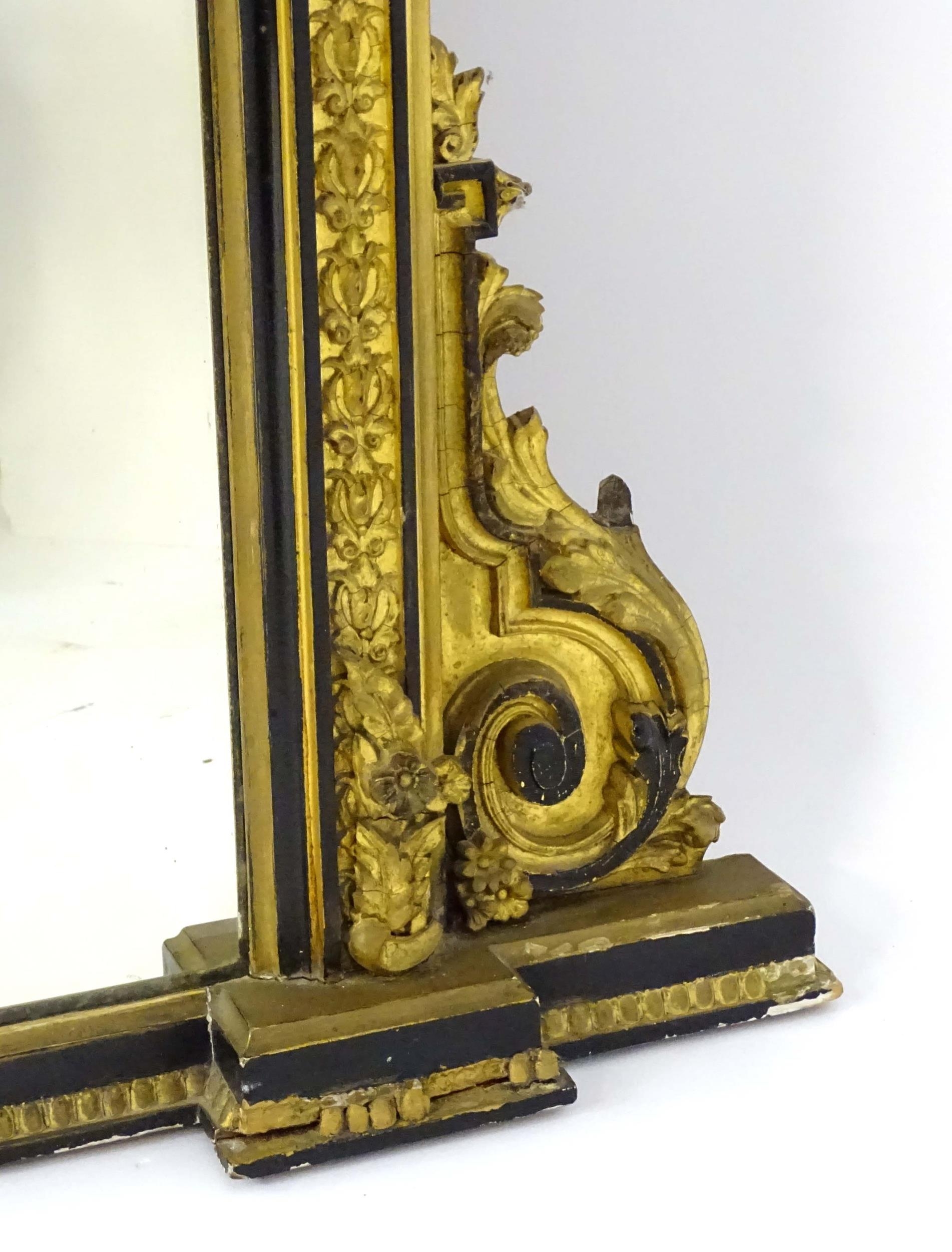 A Regency period over mantle mirror having a moulded cornice above gilt and gesso egg and dart - Image 17 of 20