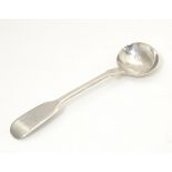 A Victorian silver Fiddle pattern salt spoon, hallmarked London 1838, maker Robert Wallis. Approx.