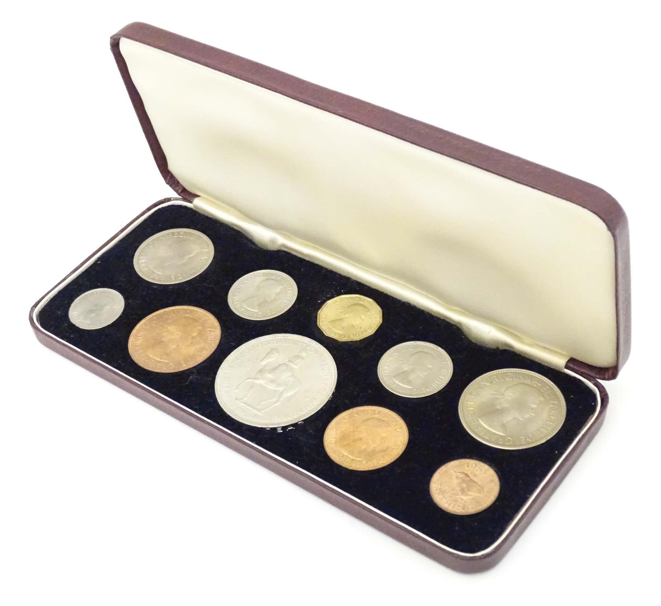 Coins: A 1953 Elizabeth II coronation specimen set, cased. Please Note - we do not make reference to - Image 6 of 7