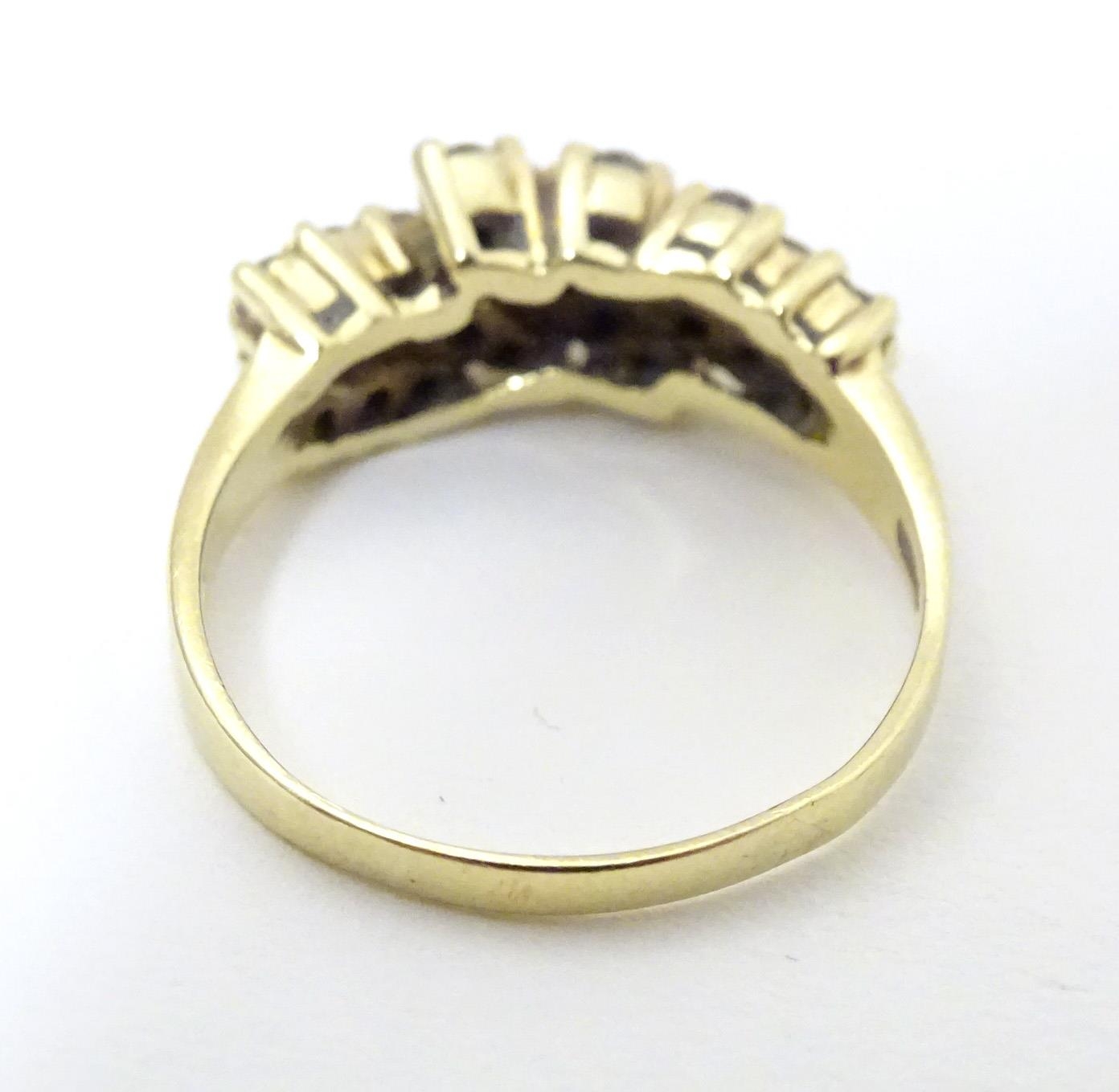 An 18ct gold dress ring set with 21 diamonds. Ring size approx P Please Note - we do not make - Image 5 of 6