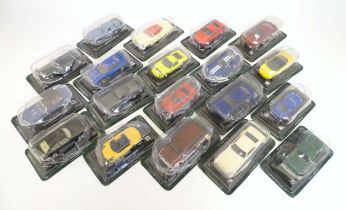 Toys: A quantity of boxed die cast scale model car vehicles, comprising BMW M1, 850i & M5, Mercury