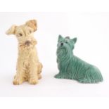 Two Sylvac models of dogs to include a Yorkshire terrier, and a seated terrier. Marked under no.
