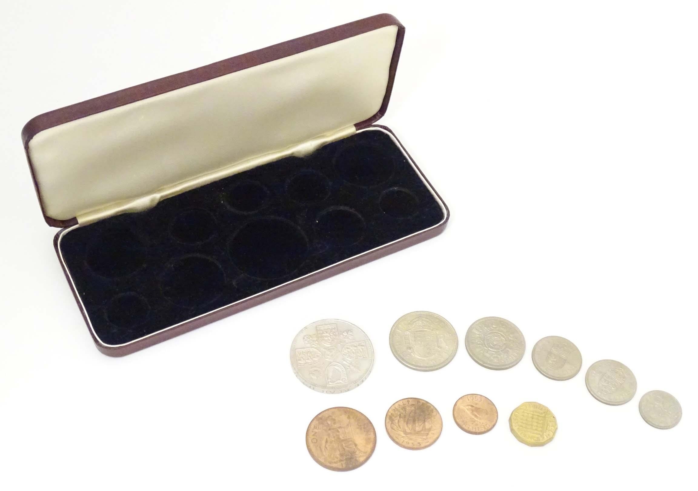 Coins: A 1953 Elizabeth II coronation specimen set, cased. Please Note - we do not make reference to - Image 3 of 7