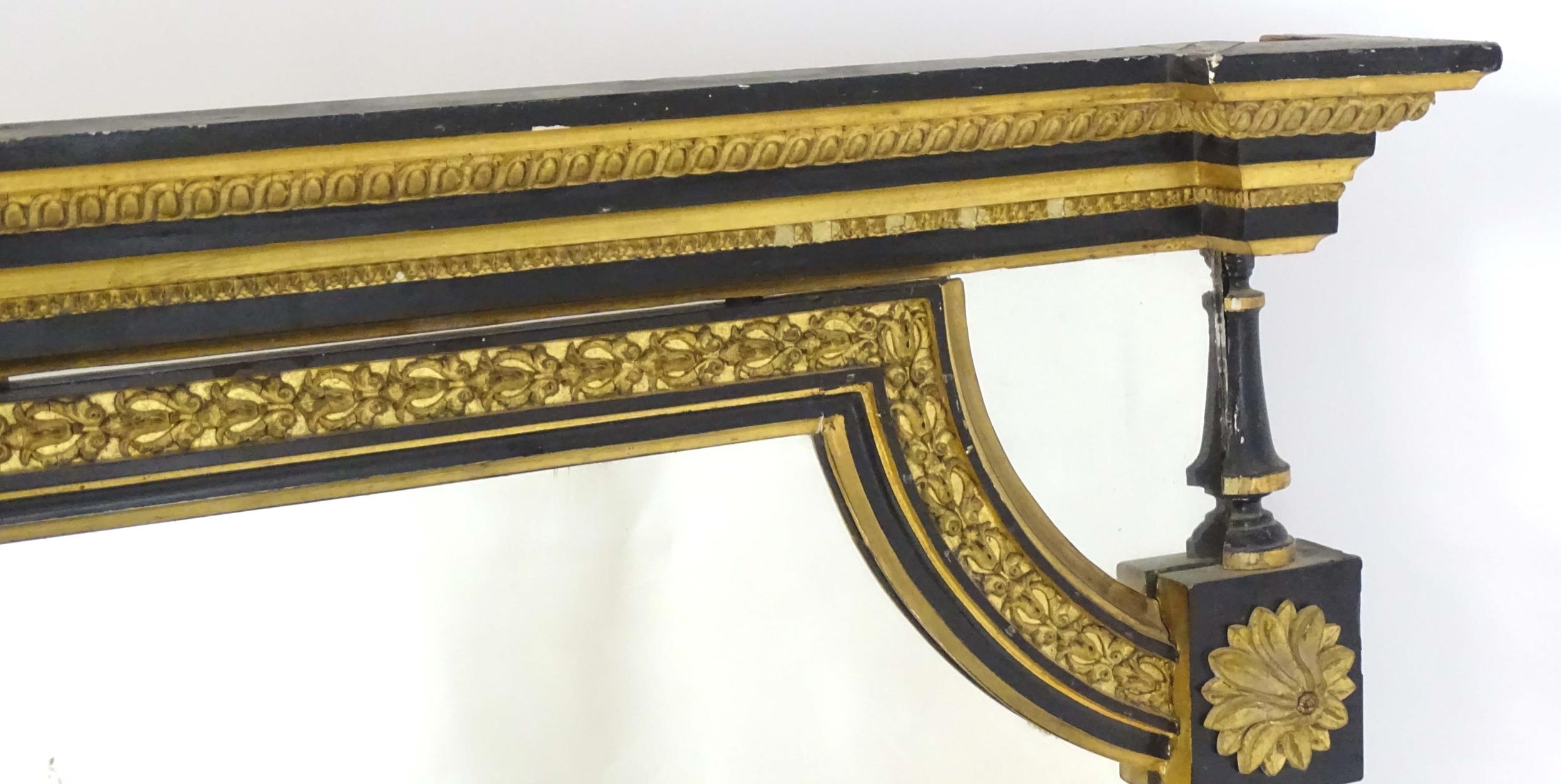 A Regency period over mantle mirror having a moulded cornice above gilt and gesso egg and dart - Image 16 of 20