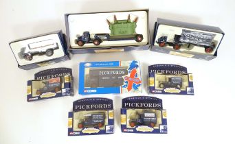 Toys: Three boxed Corgi Classics die cast scale model truck vehicles in Pickfords livery,
