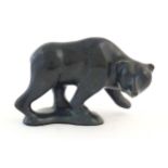 A limited edition no. 172/1000 cast and patinated model of a bear by American sculptor Robert