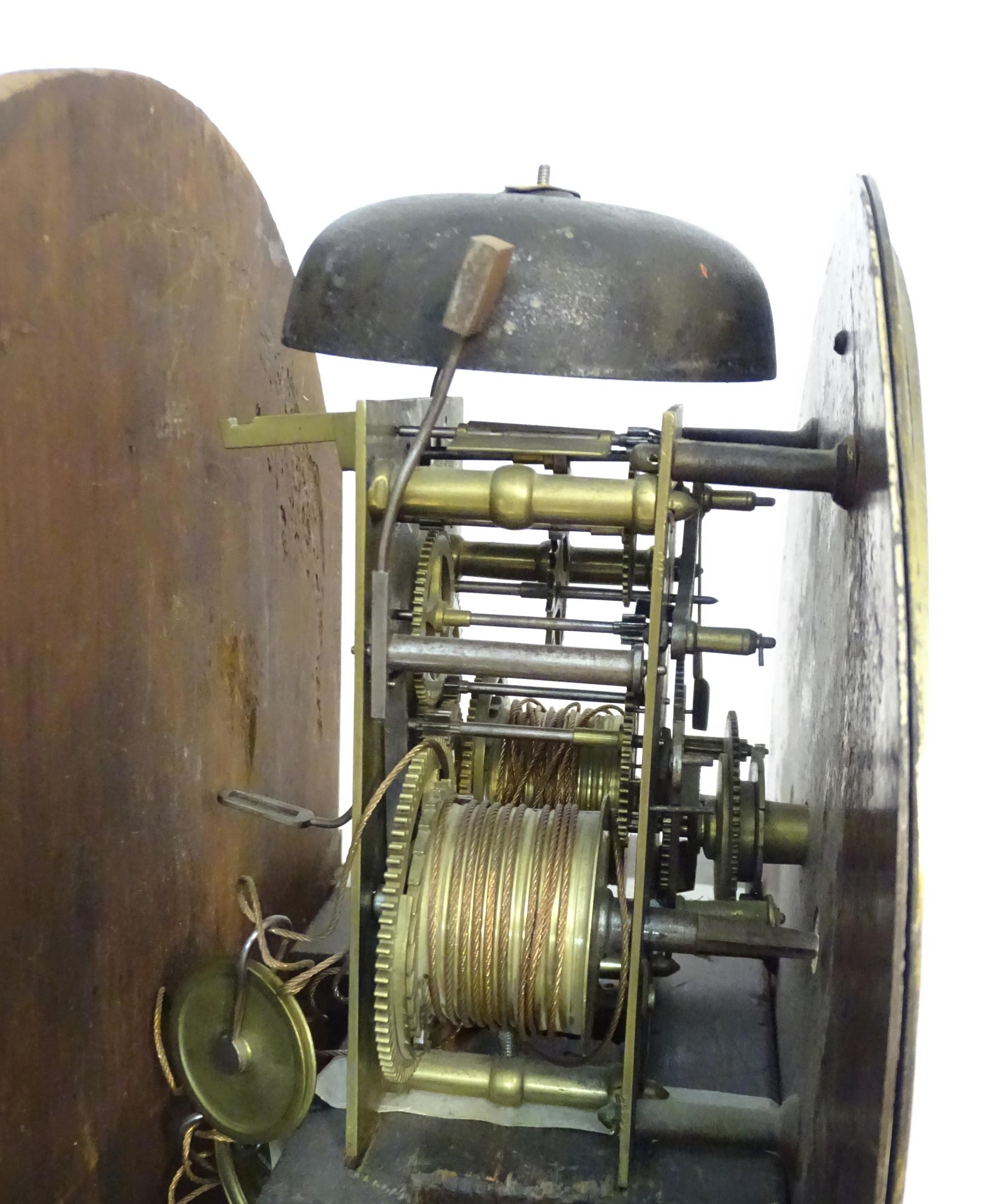 A 19thC mahogany longcase clock, the 8-day movement with circular silvered brass dial. Approx. 79" - Image 10 of 13