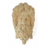 A terracotta wall bracket / pocket with Classical male figure mask detail. Approx. 19" Please Note -