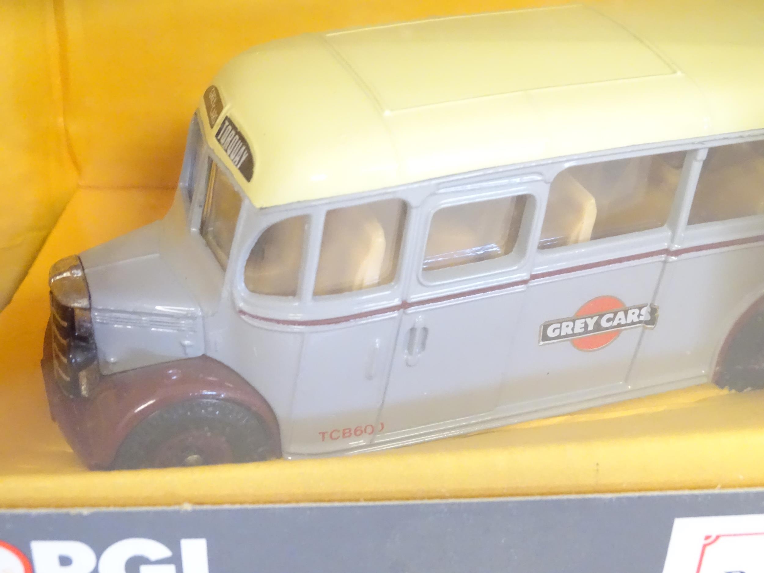 Toys: A quantity of Corgi Classics C949 series toy vehicles, comprising Bedford Type OB coaches in - Image 8 of 9