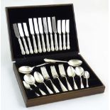 A quantity of silver plate cutlery / flatware to include knives, forks, spoons, etc. Please Note -